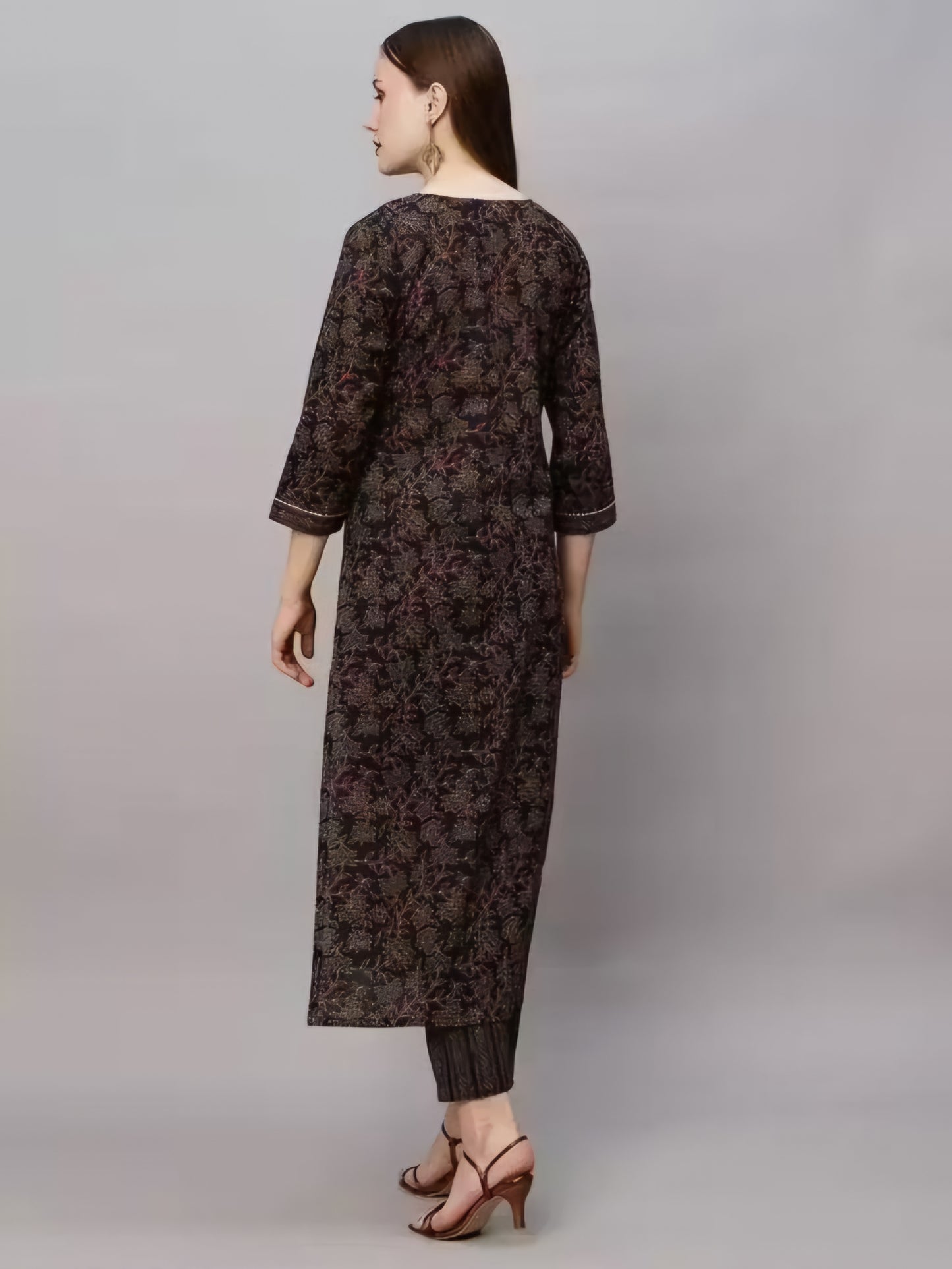 Cotton Kurtis Women's Blue Printed Cotton Kurti Set kurta set (kurta set under 400)